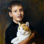 Nathan & Munchkin, Oil, 16x20